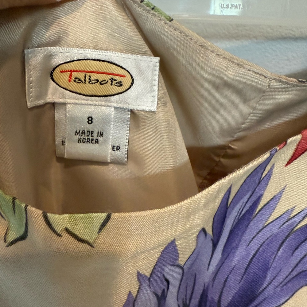 Talbots Red and Pink Midi Pencil Skirt Resort Wear - Picture 6 of 7